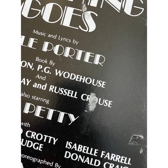 RARE ANYTHING GOES Ginger Rogers Sid Caesar Window card 1980 Limited Engagement - Picture 8 of 11